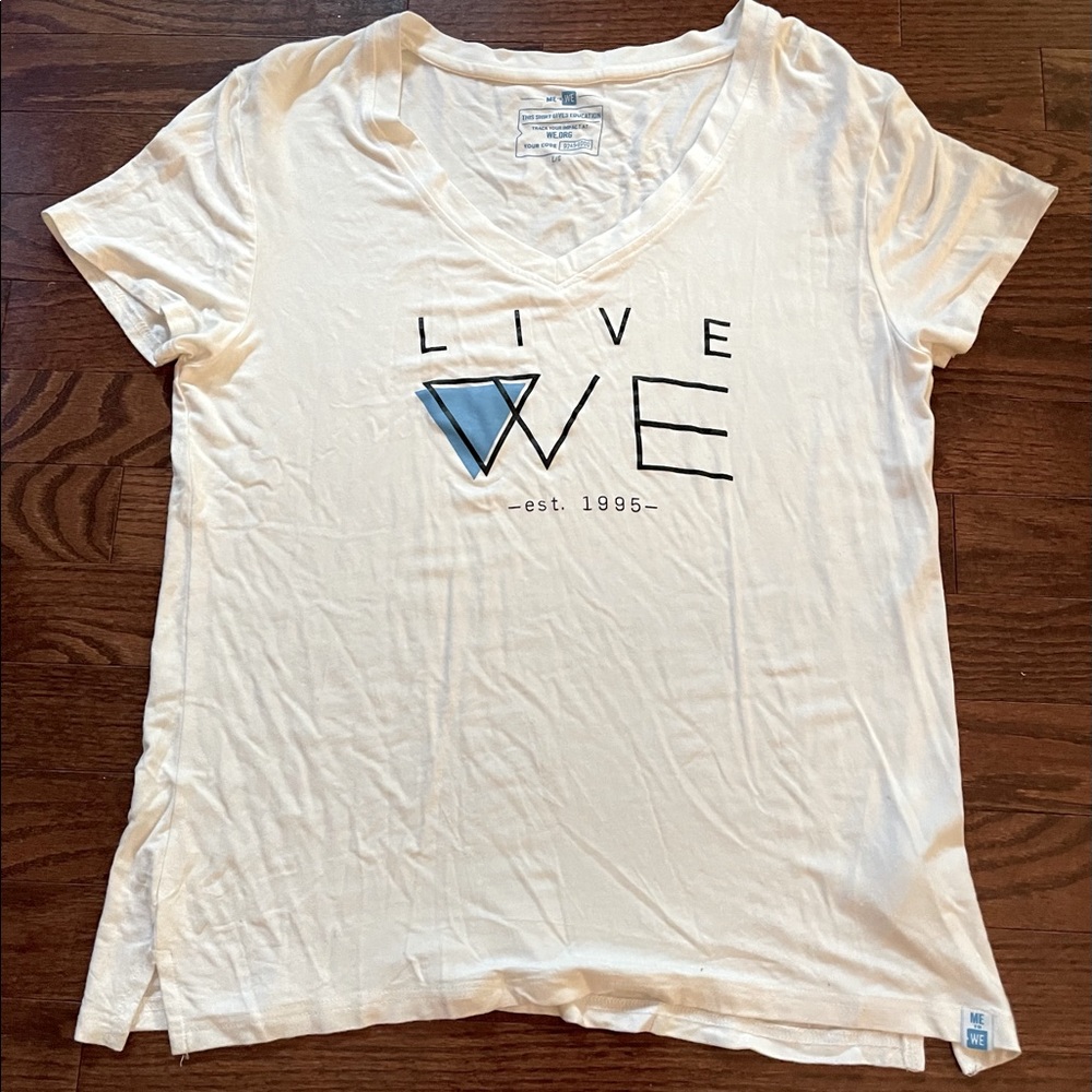 Me to We vneck T-shirt